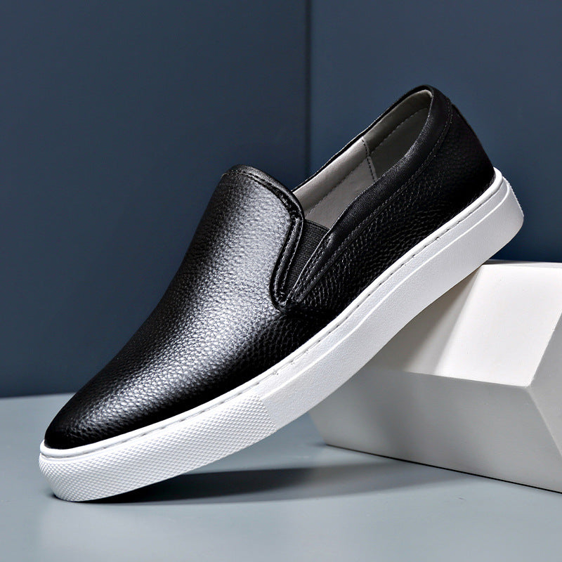 Comfortable White Leather Loafers - World Of Journey